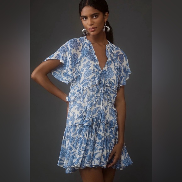Anthropologie Dresses & Skirts - ✨ Anthropologie Short-Sleeve V-Neck Asymmetrical Dress Sz XL